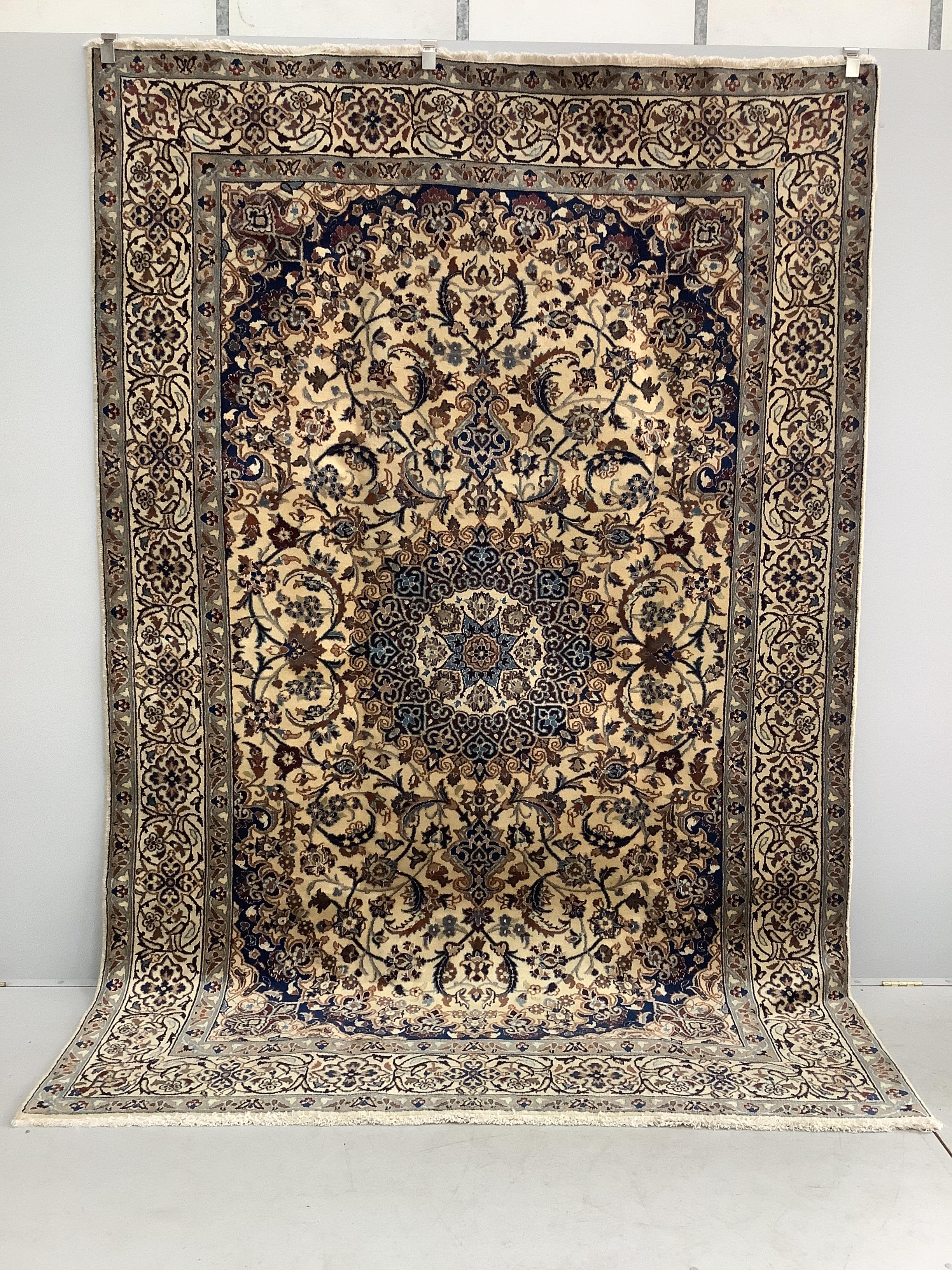 A fine Nain ivory ground carpet, 290 x 192cm